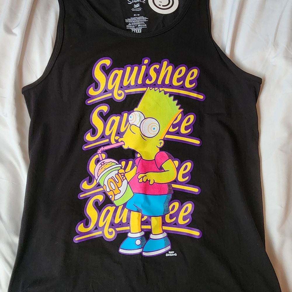 Neff Squishee Bart Simpson Tank Top Black Size Medium